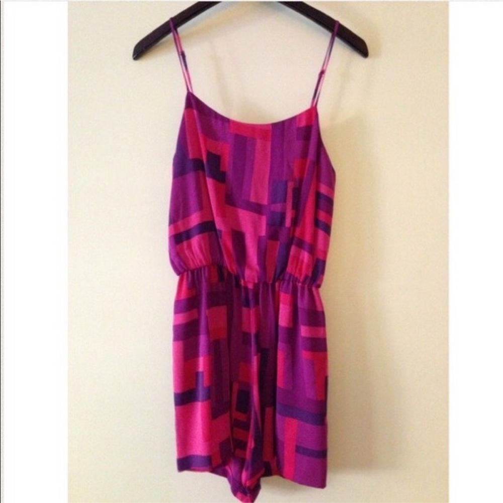 Alice + Olivia Corie Print Romper